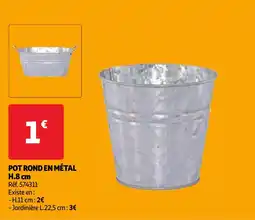 Auchan pot rond en métal aanbieding
