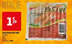Auchan Saucisses hot dog aanbieding
