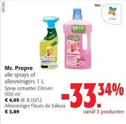 Colruyt Mr. Propre alle sprays of allesreinigers aanbieding
