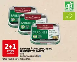 Auchan sardines à l'huile d'olive bio aanbieding