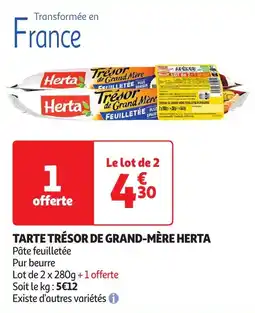 Auchan Tarte trésor de grand-mère herta aanbieding