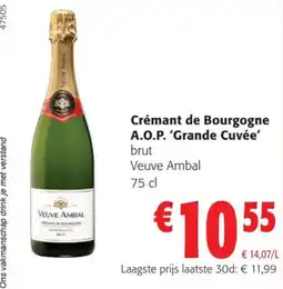 Colruyt Crémant de Bourgogne brut aanbieding