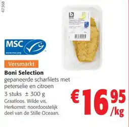 Colruyt Boni Selection gepaneerde scharfilets met peterselie en citroen aanbieding