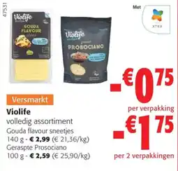 Colruyt Violife volledig assortiment aanbieding