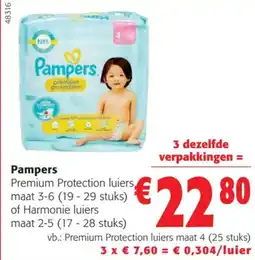 Colruyt Pampers Premium Protection luiers aanbieding