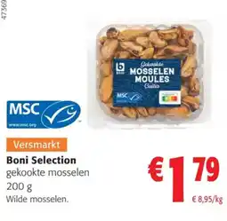 Colruyt Boni Selection gekookte mosselen aanbieding