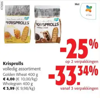 Colruyt Krisprolls volledig assortiment aanbieding