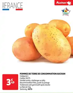 Auchan Pommes de terre de consommation Auchan aanbieding