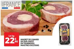 Auchan magret de canard du sud-ouest en tournedos maistres occitans aanbieding