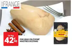 Auchan foie gras cru éveiné maistres occitans aanbieding