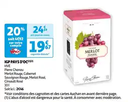 Auchan vin rosé merlot aanbieding