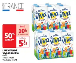 Auchan Lait vitaminé viva de candia aanbieding