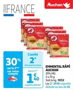Auchan emmental râpé aanbieding