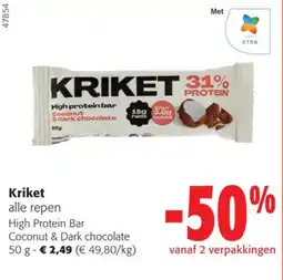 Colruyt Kriket alle repen high protein bar aanbieding