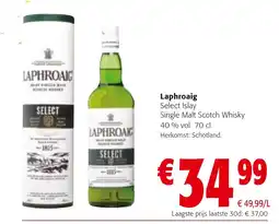 Colruyt Laphroaig select islay single malt scotch whisky aanbieding
