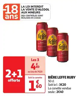 Auchan bière leffe ruby aanbieding