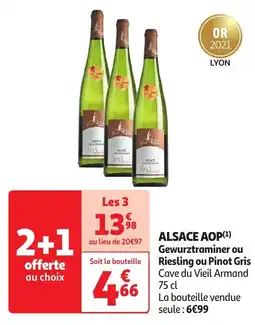 Auchan alsace aop gewurztraminer ou riesling ou pinot gris aanbieding