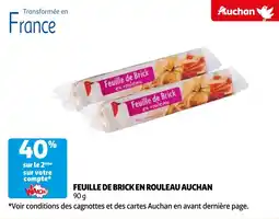 Auchan Feuille de brick en rouleau Auchan aanbieding