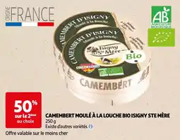Auchan camembert moulé à la louche bio isigny ste mère aanbieding