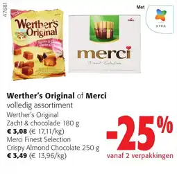 Colruyt Werther's Original of Merci volledig assortiment aanbieding