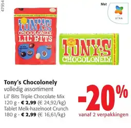 Colruyt Tony's Chocolonely volledig assortiment aanbieding