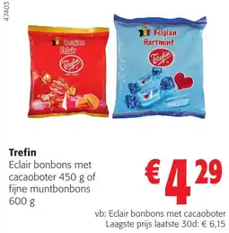Colruyt Trefin Eclair bonbons met cacaoboter aanbieding