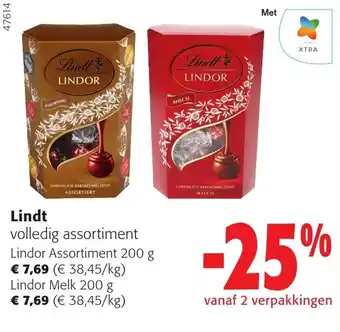 Colruyt Lindt volledig assortiment aanbieding