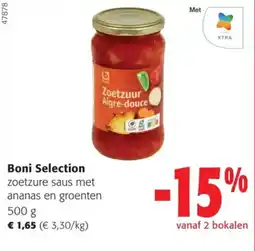 Colruyt Boni Selection zoetzuur saus aanbieding