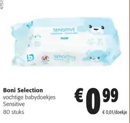 Colruyt Boni Selection vochtige babydoekjes Sensitive aanbieding