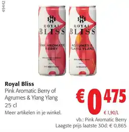 Colruyt Royal bliss pink aromatic berry of agrumes & ylang ylang aanbieding