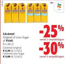 Colruyt Cécémel Original of Less Sugar of Fristi aanbieding