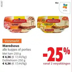 Colruyt Maredsous alle kuipjes of porties aanbieding