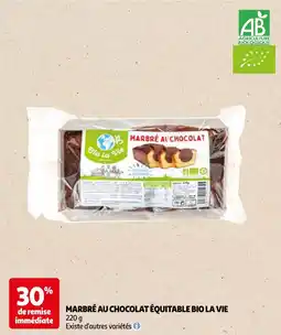 Auchan marbré au chocolat équitable bio la vie aanbieding