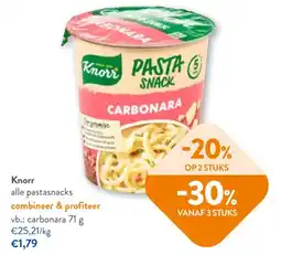 OKay Knorr pasta snack carbonara aanbieding