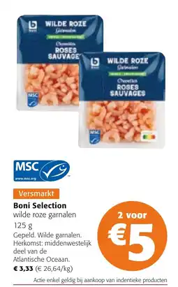 Colruyt Boni Selection wilde roze garnalen aanbieding