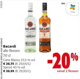 Colruyt Bacardí alle flessen aanbieding