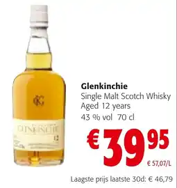 Colruyt Glenkinchie single malt scotch whisky aanbieding