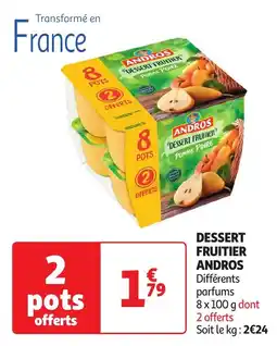 Auchan Dessert fruitier andros aanbieding