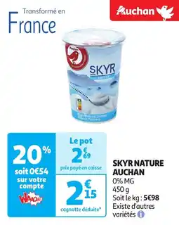 Auchan skyr nature aanbieding