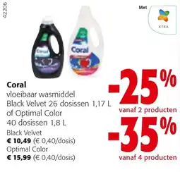 Colruyt Coral vloeibaar wasmiddel aanbieding