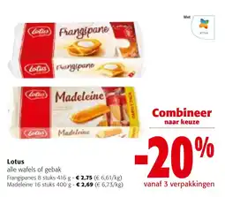 Colruyt Lotus alle wafels of gebak aanbieding