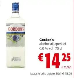 Colruyt Gordon's alcoholvrij aperitief aanbieding