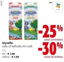 Colruyt Joyvalle volle of halfvolle AA-melk aanbieding