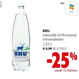 Colruyt Bru natuurlijk lichtbruisend mineraalwater aanbieding