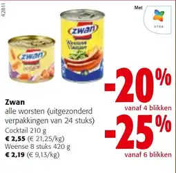 Colruyt Zwan alle worsten aanbieding