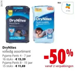 Colruyt DryNites volledig assortiment aanbieding