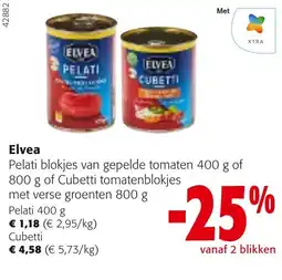 Colruyt Elvea pelati blokjes van gepelde tomaten aanbieding