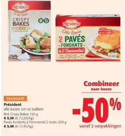 Colruyt President brie crispy bakes aanbieding