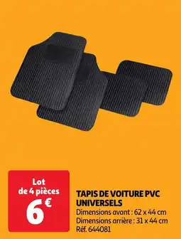 Auchan tapis de voiture pvc universels aanbieding