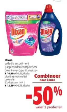 Colruyt Dixan volledig assortiment aanbieding